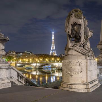 Pont Alexandre III, the Eiffel Tower and Les Invalides, France