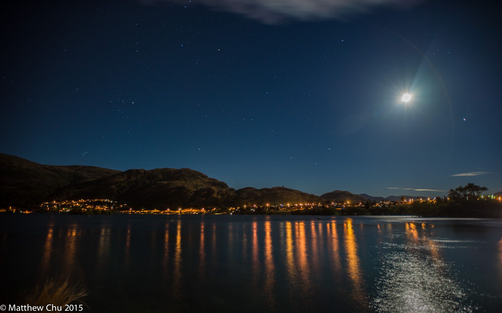 Queenstown at night, New Zealand