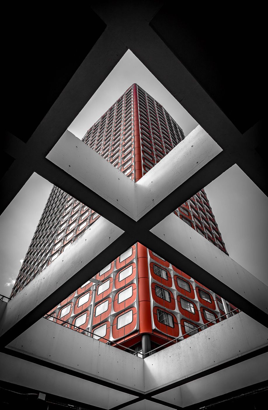 Red Tower in Paris Beaugrenelle, France