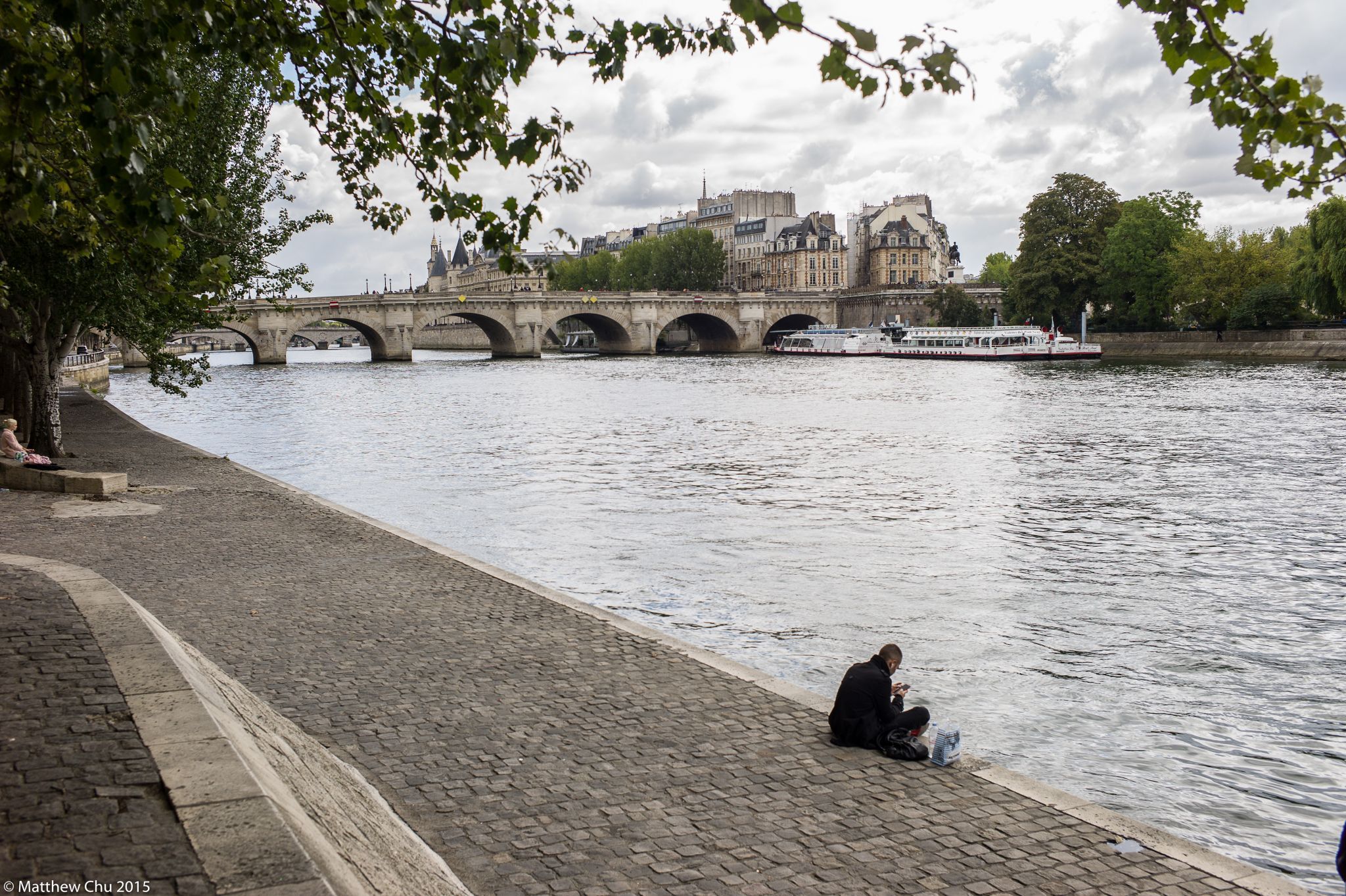 Seine river bank, Paris, France, France
