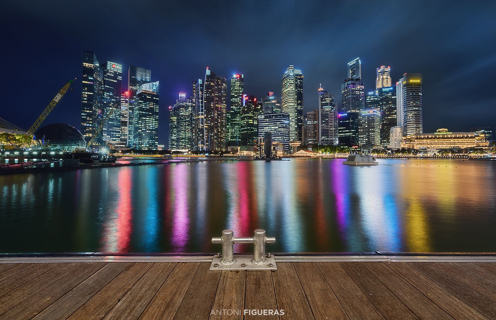 singapore skyline with docking foreground, Singapore