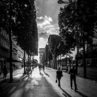 Sunset Arc de Triomphe, France