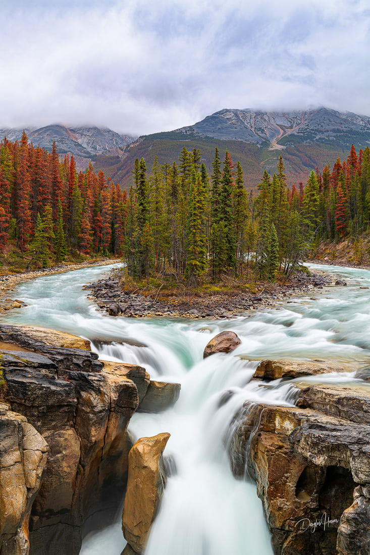 Sunwapta Falls from the Bridge, Canada