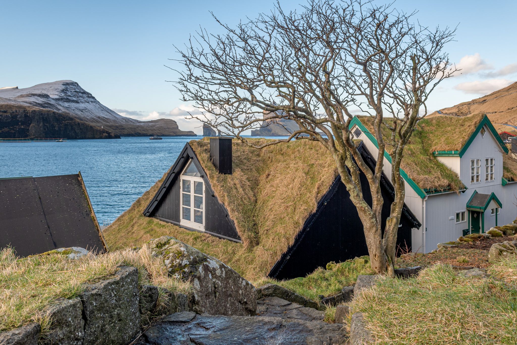 Beautiful Village of Bøur, Faroe Island, Faroe Islands