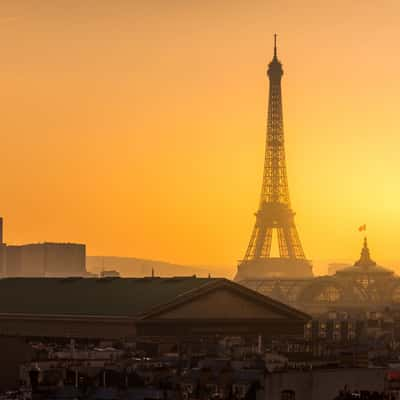 The Eiffel Tower view from Galleries Lafayette, France