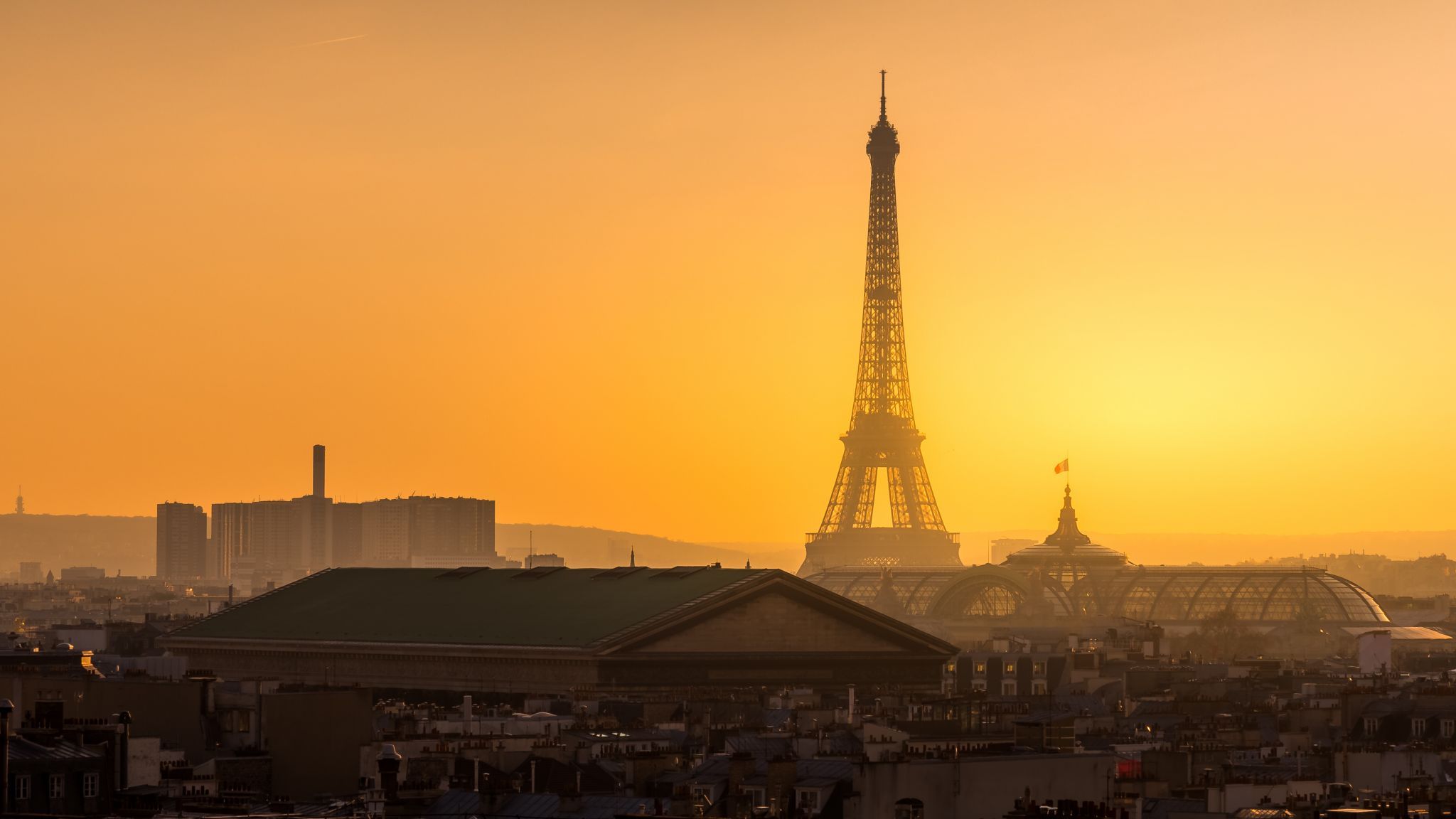 The Eiffel Tower view from Galleries Lafayette, France