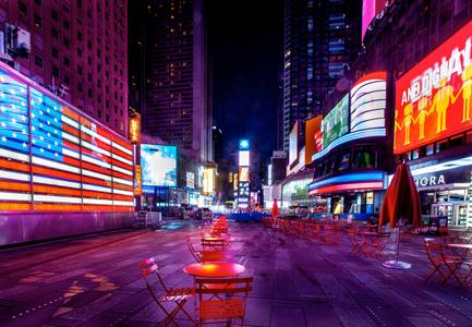 Times Square just before dawn NY