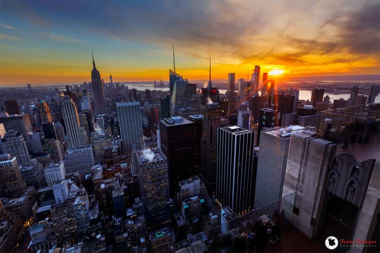 View from “Top of the Rock“, New York City
