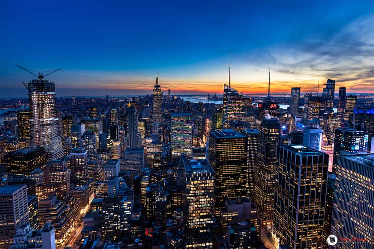 View from “Top of the Rock“, New York City