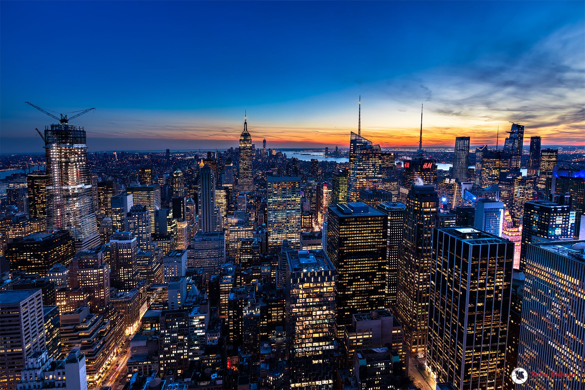 View from “Top of the Rock“, New York City, USA