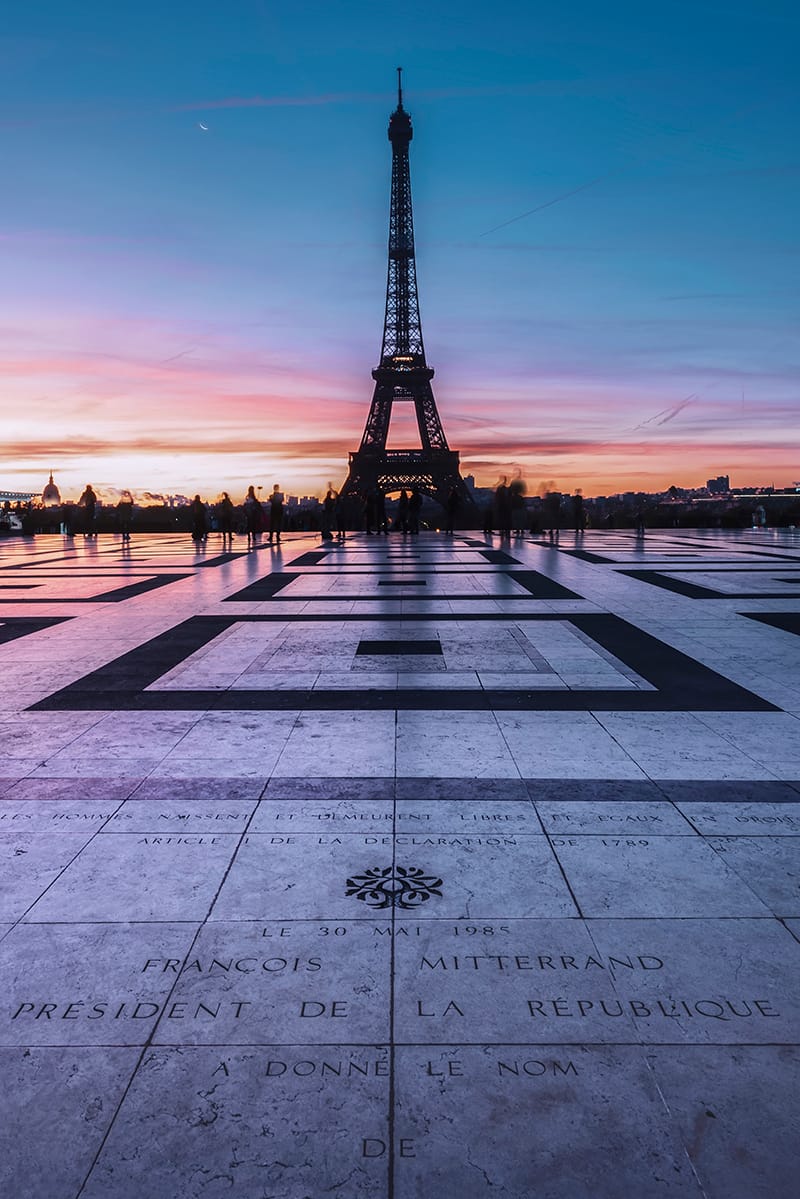 Eiffel Tower from Trocadero, Paris, France