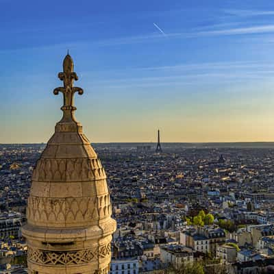 Tower View from Sacre Coeur Cathedral, France