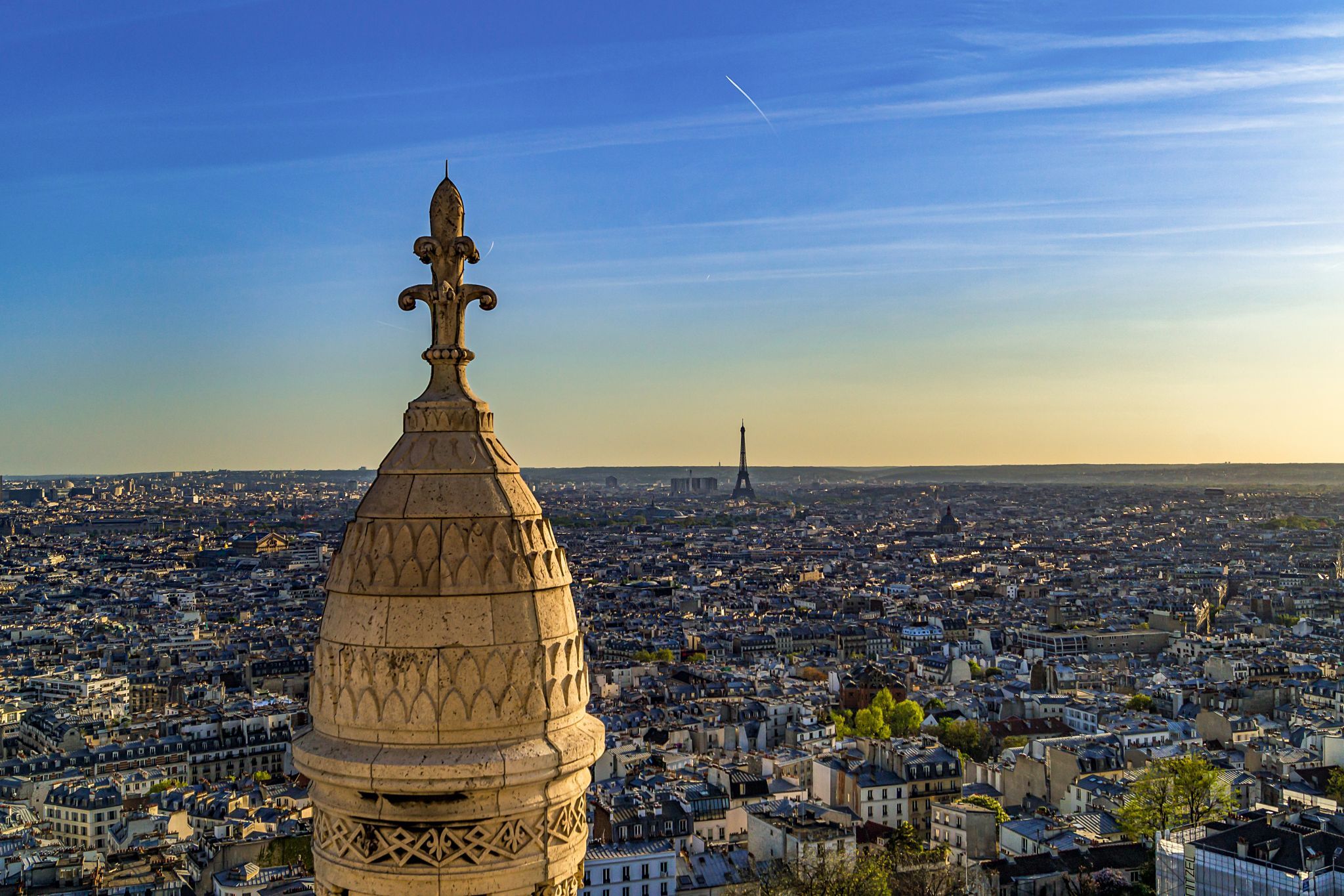 Tower View from Sacre Coeur Cathedral, France
