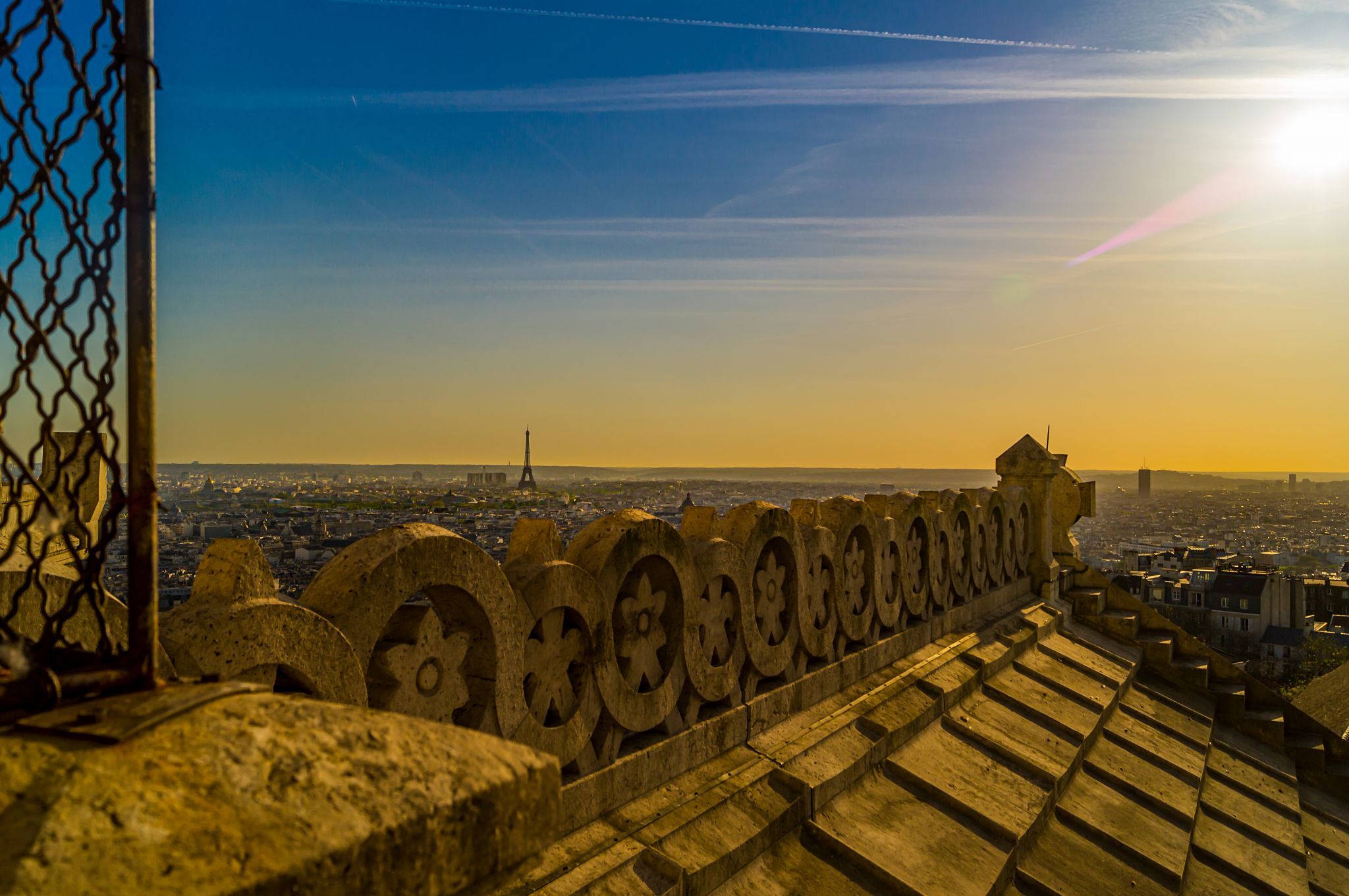 Tower View from Sacre Coeur Cathedral, France