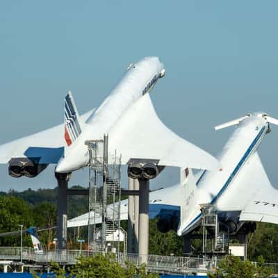 TU-144 and Concord side by side, Germany