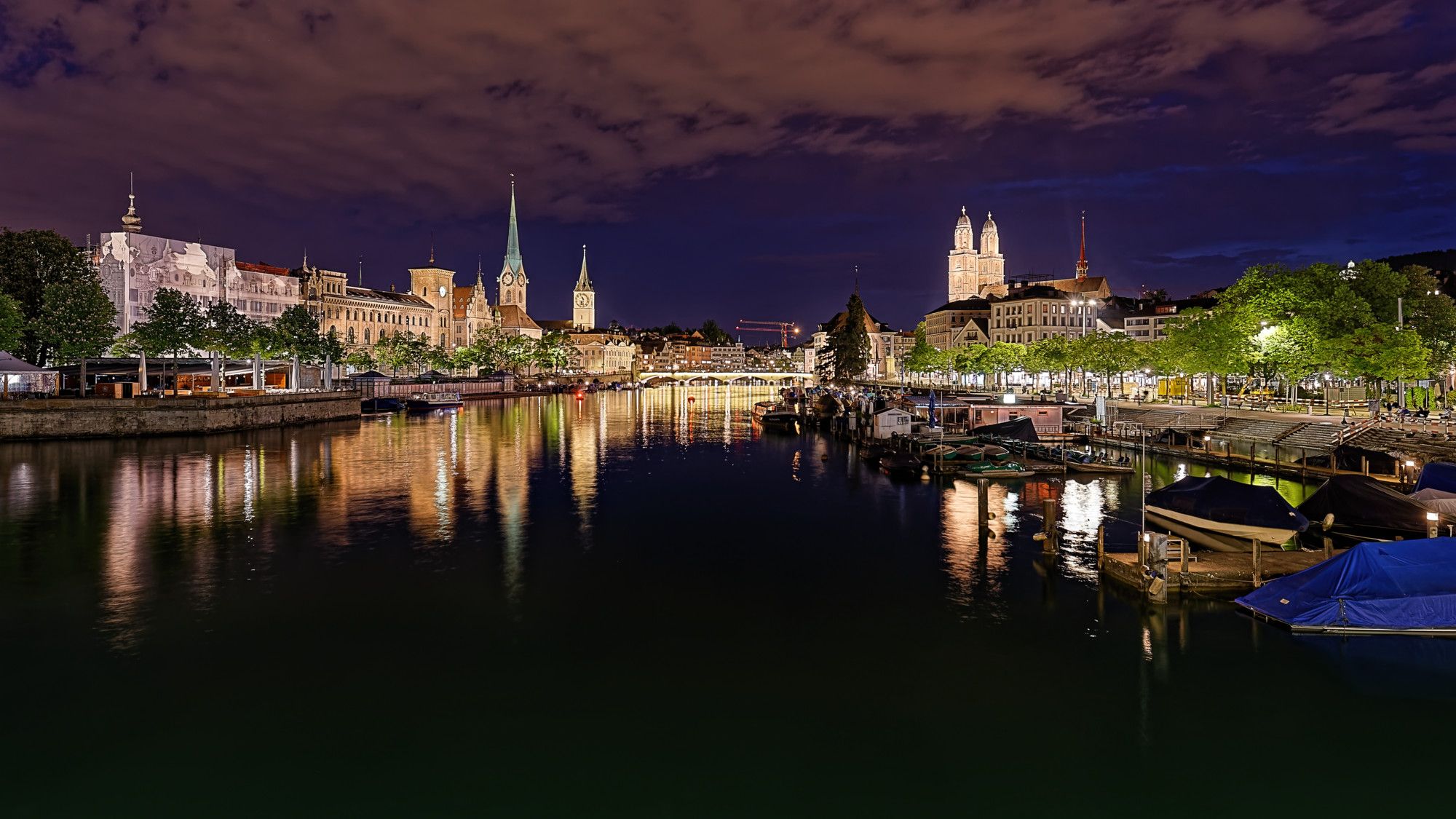 View from Quaibrücke, Zürich, Switzerland