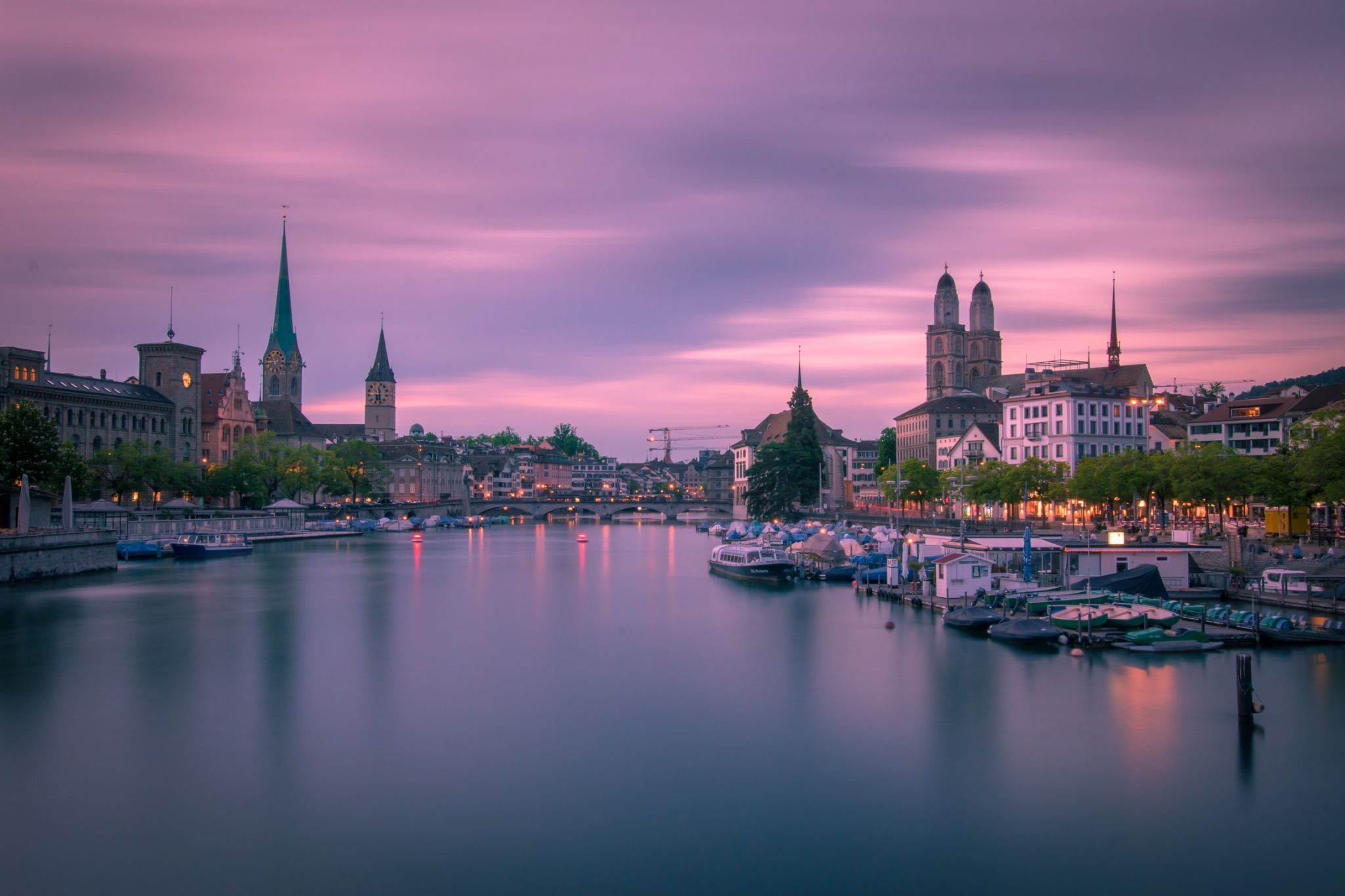 View from Quaibrücke, Zürich, Switzerland