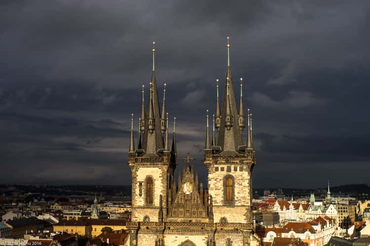 View from top of the Astronomical Clock Tower, Prague