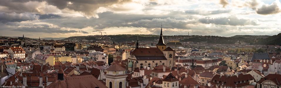 View from top of the Astronomical Clock Tower, Prague