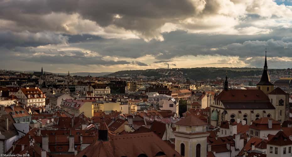 View from top of the Astronomical Clock Tower, Prague