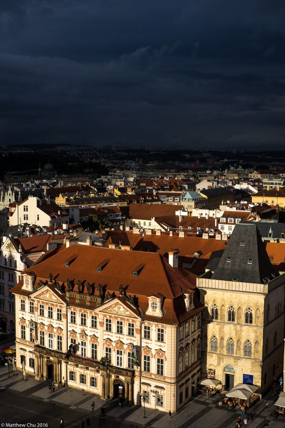 View from top of the Astronomical Clock Tower, Prague, Czech Republic