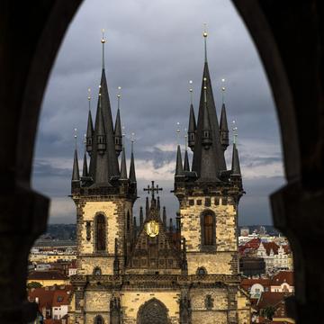 View from top of the Astronomical Clock Tower, Prague, Czech Republic