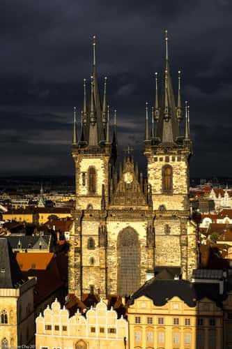 View from top of the Astronomical Clock Tower, Prague