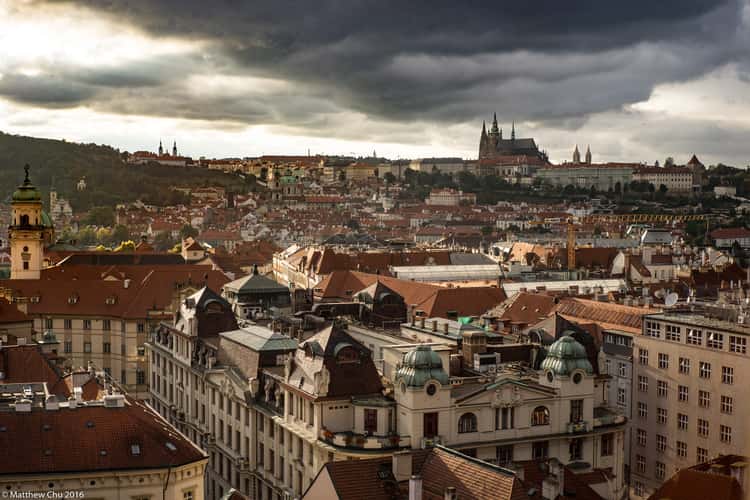 View from top of the Astronomical Clock Tower, Prague