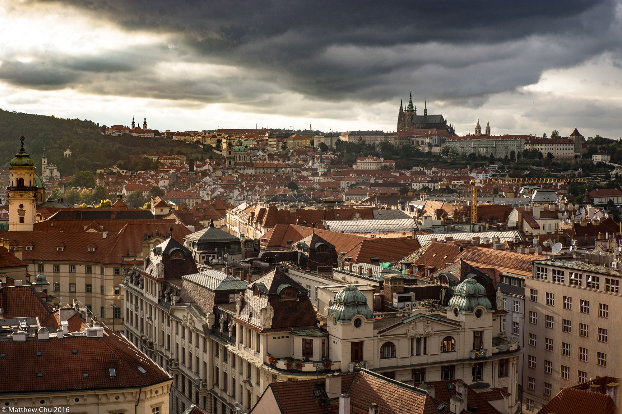 View from top of the Astronomical Clock Tower, Prague, Czech Republic