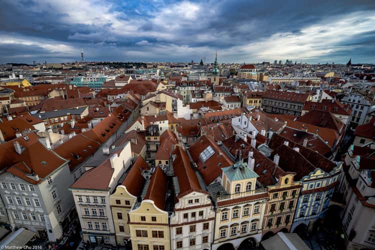 View from top of the Astronomical Clock Tower, Prague