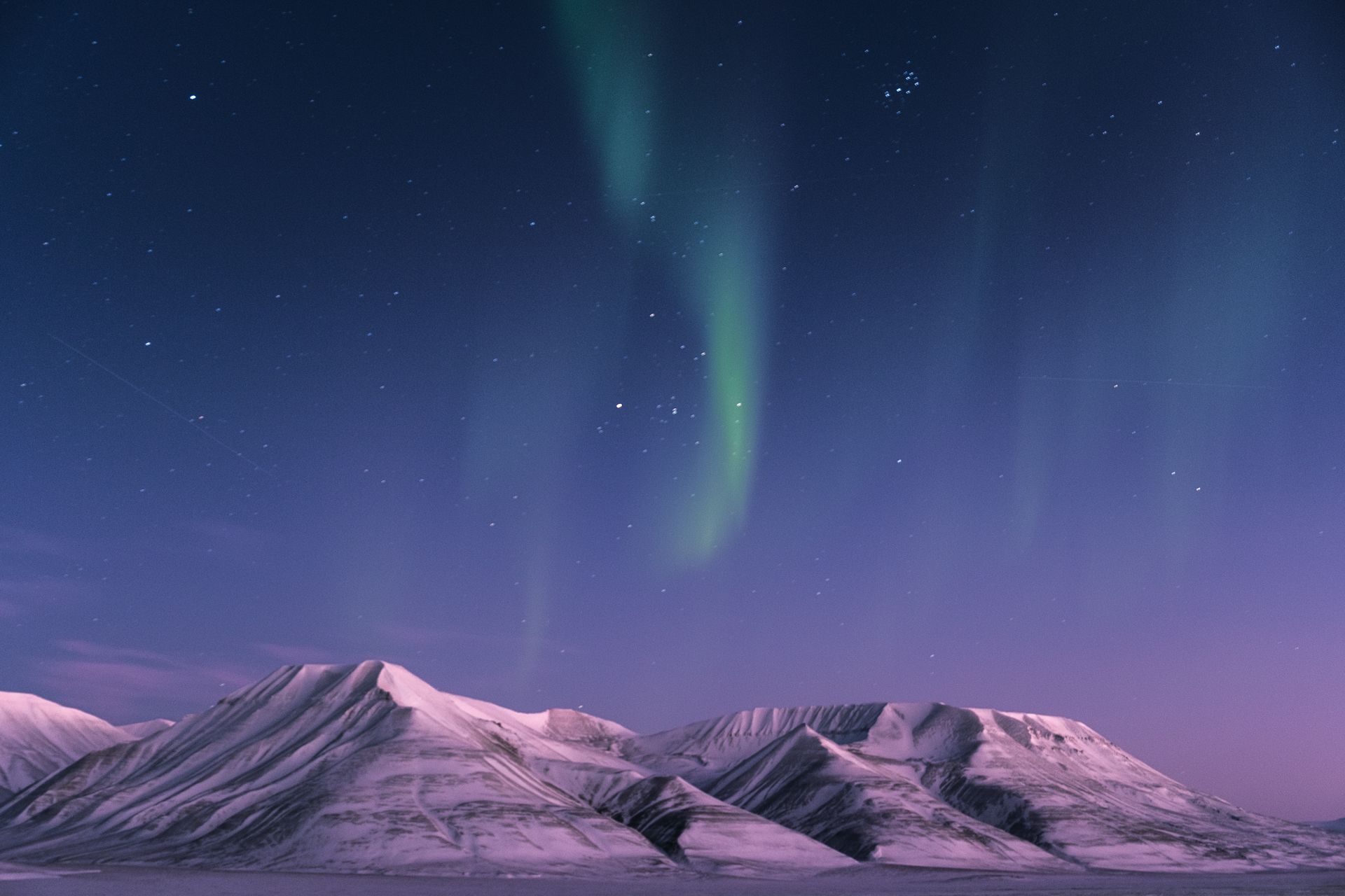 View of Operafjellet from Longyearbyen, Svalbard & Jan Mayen Islands