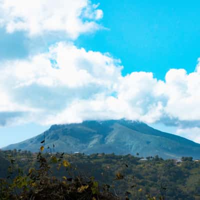 View of the Montagne Pelée from Marigot, Martinique