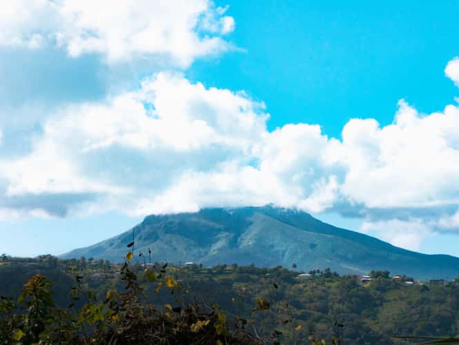 View of the Montagne Pelée from Marigot