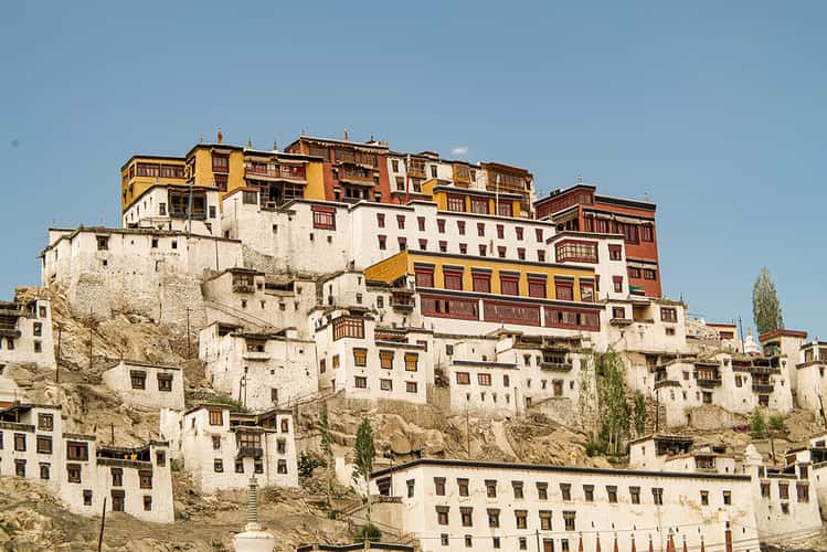 View of the mountains near Thiksey Monastery