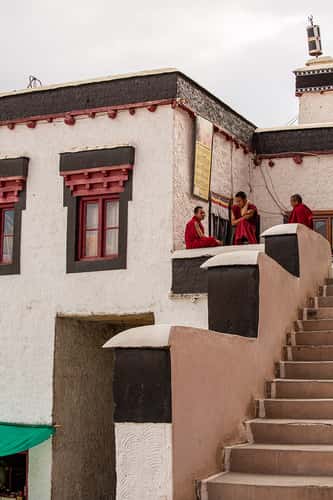 View of the mountains near Thiksey Monastery