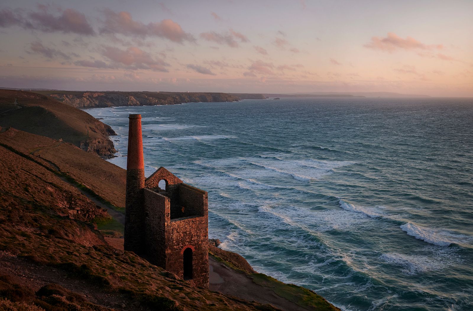Towan Roath shaft at Wheal Coates, St. Agnes, United Kingdom