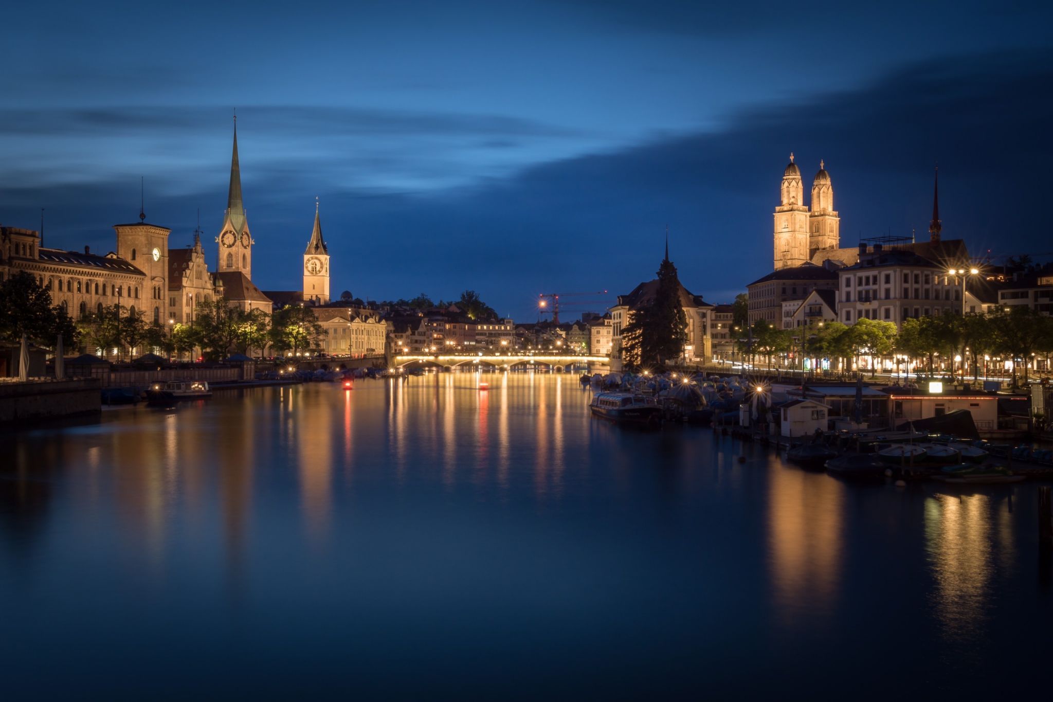 View from Quaibrücke, Zürich, Switzerland