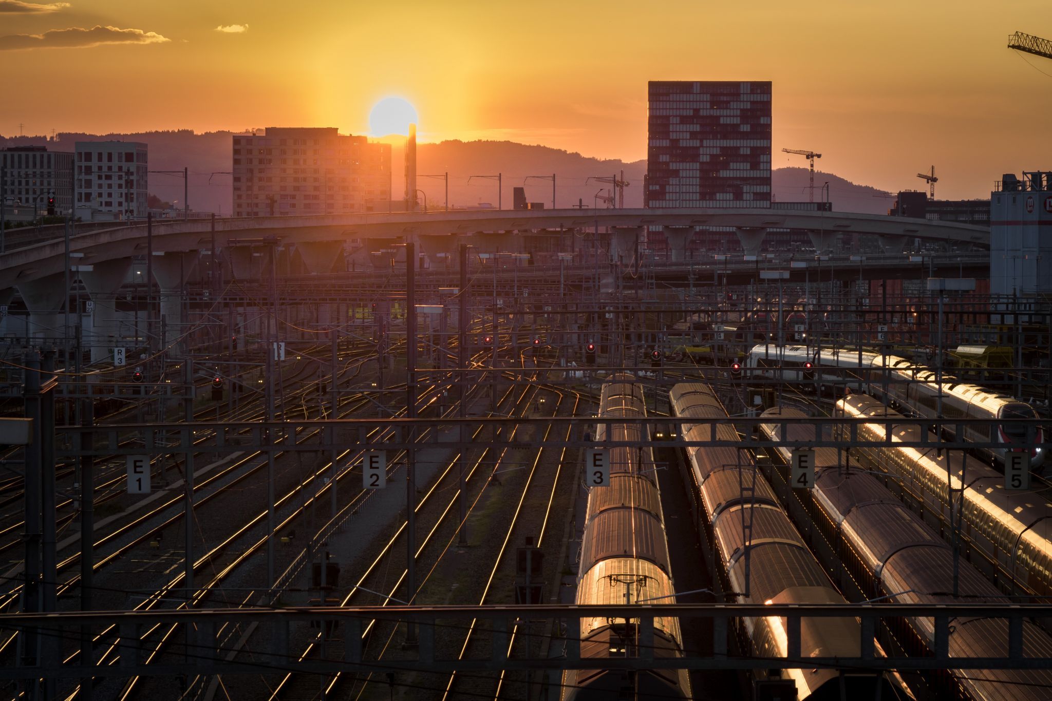 Zurich train tracks, Switzerland