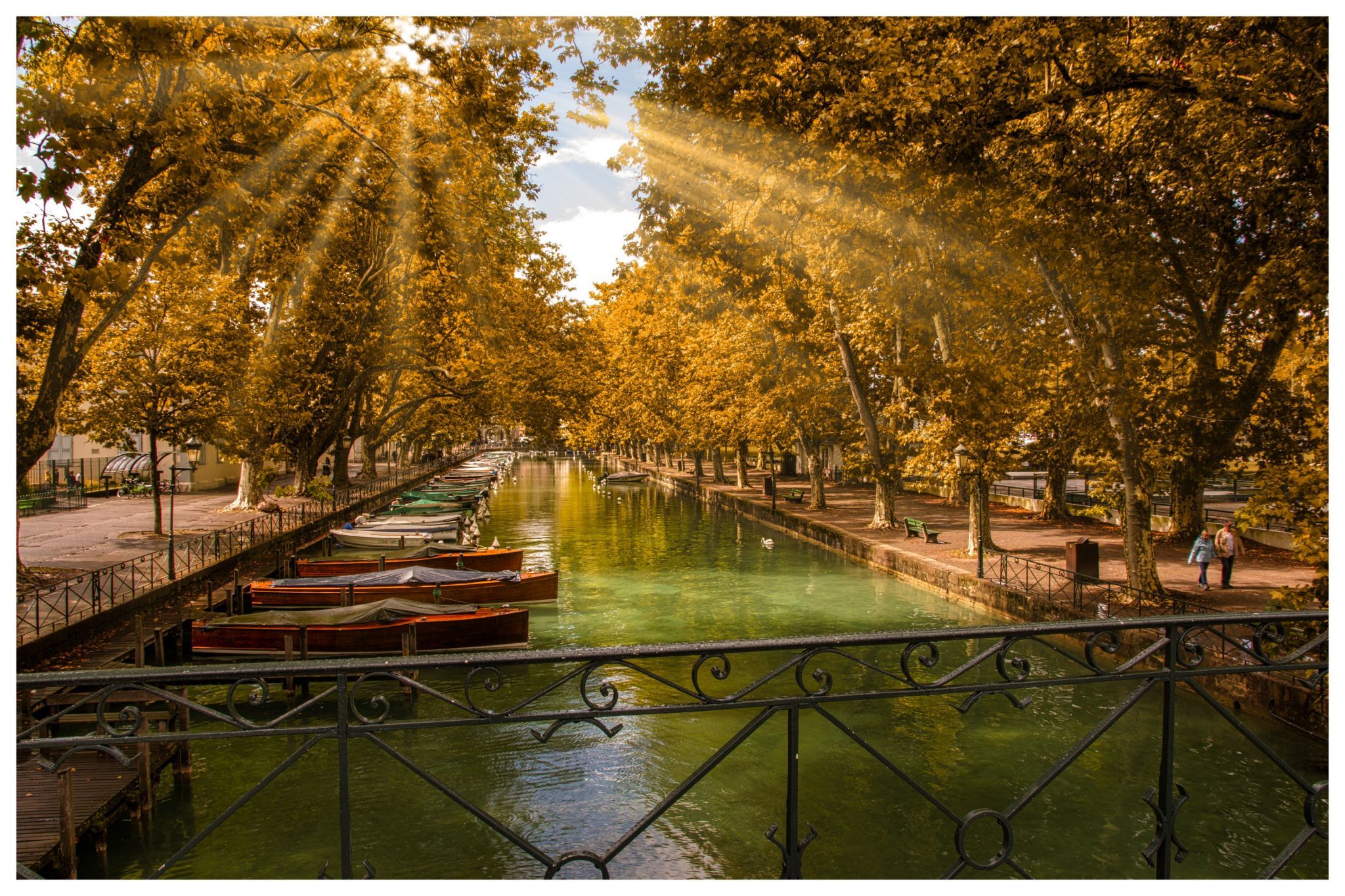 View from the Pont des Amours, Annecy, France