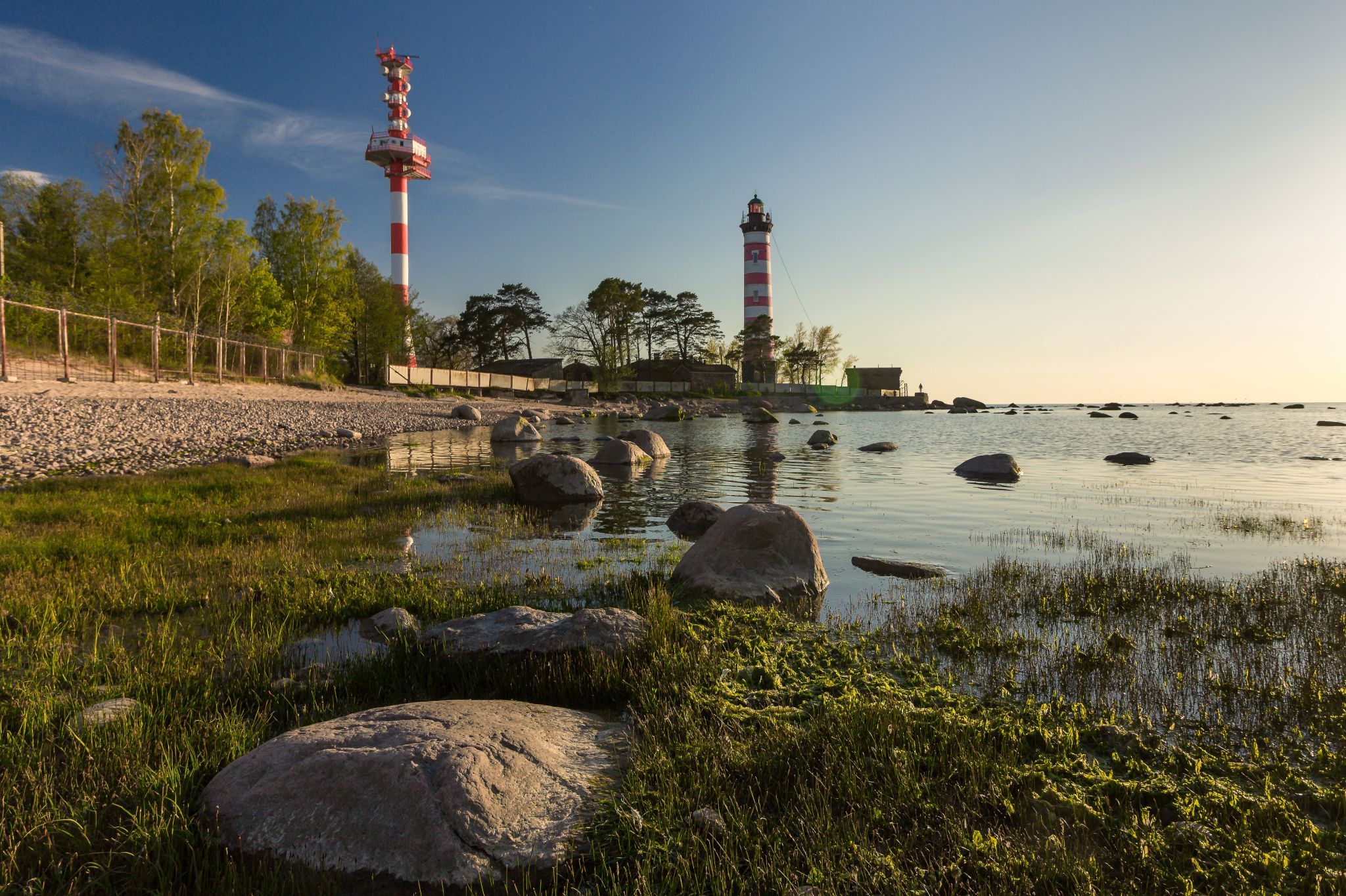 Beach on the Karavaldai Peninsula in the Leningrad Region, Russian Federation