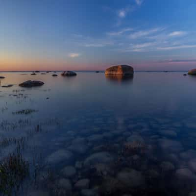 Beach on the Karavaldai Peninsula in the Leningrad Region, Russian Federation