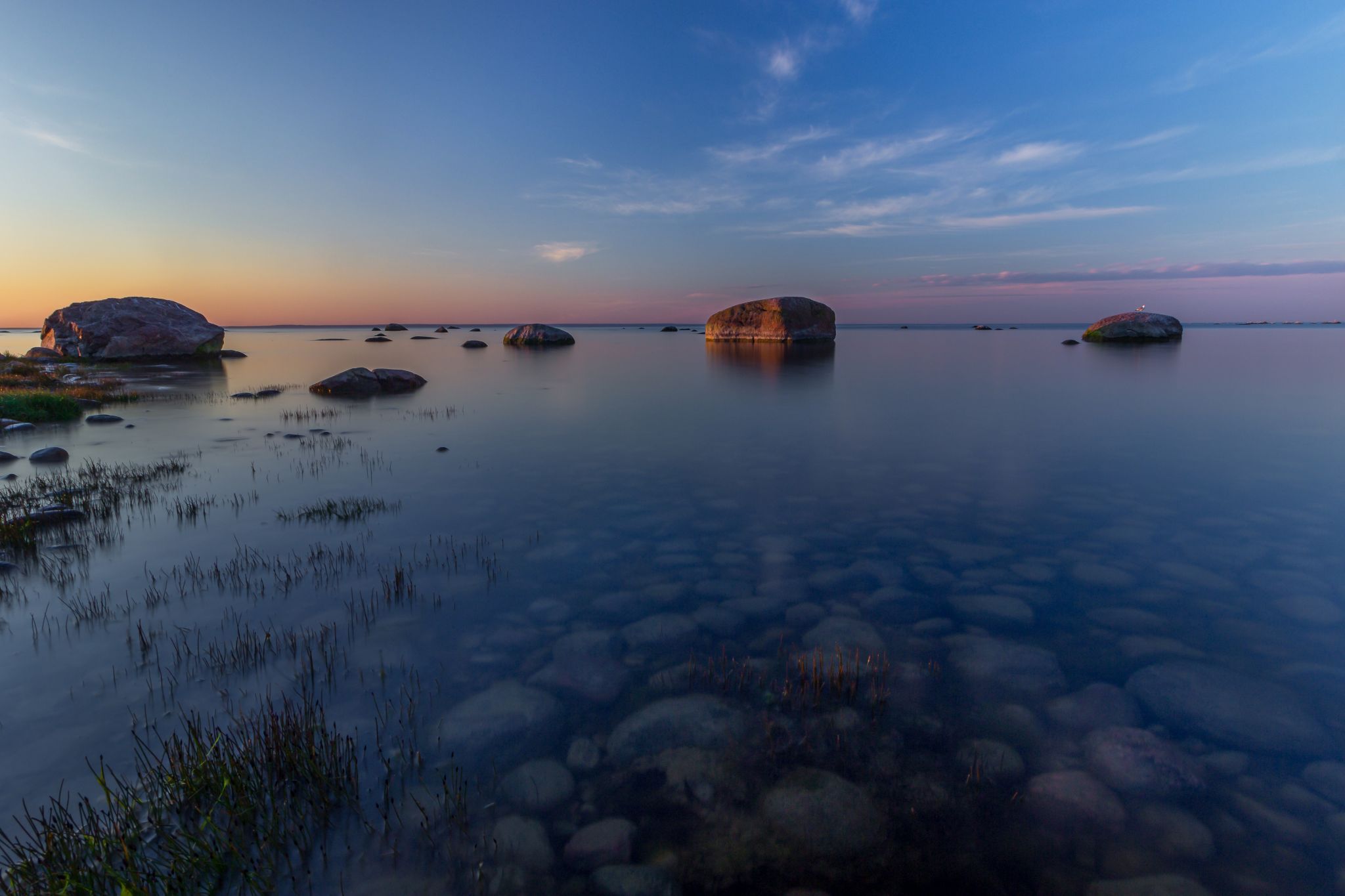 Beach on the Karavaldai Peninsula in the Leningrad Region, Russian Federation