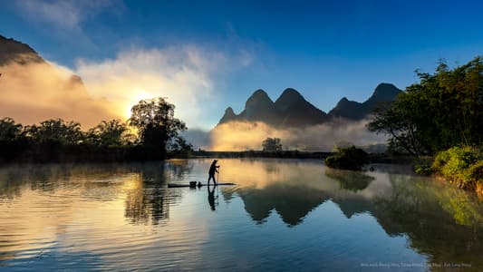 Beautiful Cao Bang landscape vew from Phong Nam