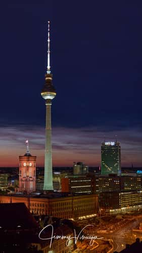 Berlin Skyline from Fischerinsel Skyscraper