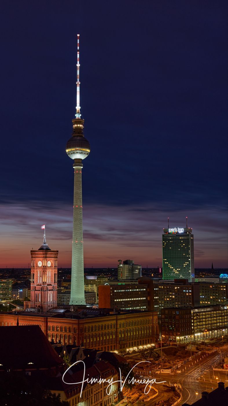Berlin Skyline from Fischerinsel Skyscraper, Germany