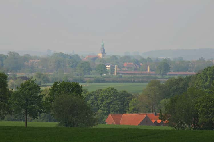 Blick von den Baumbergen auf Nottuln