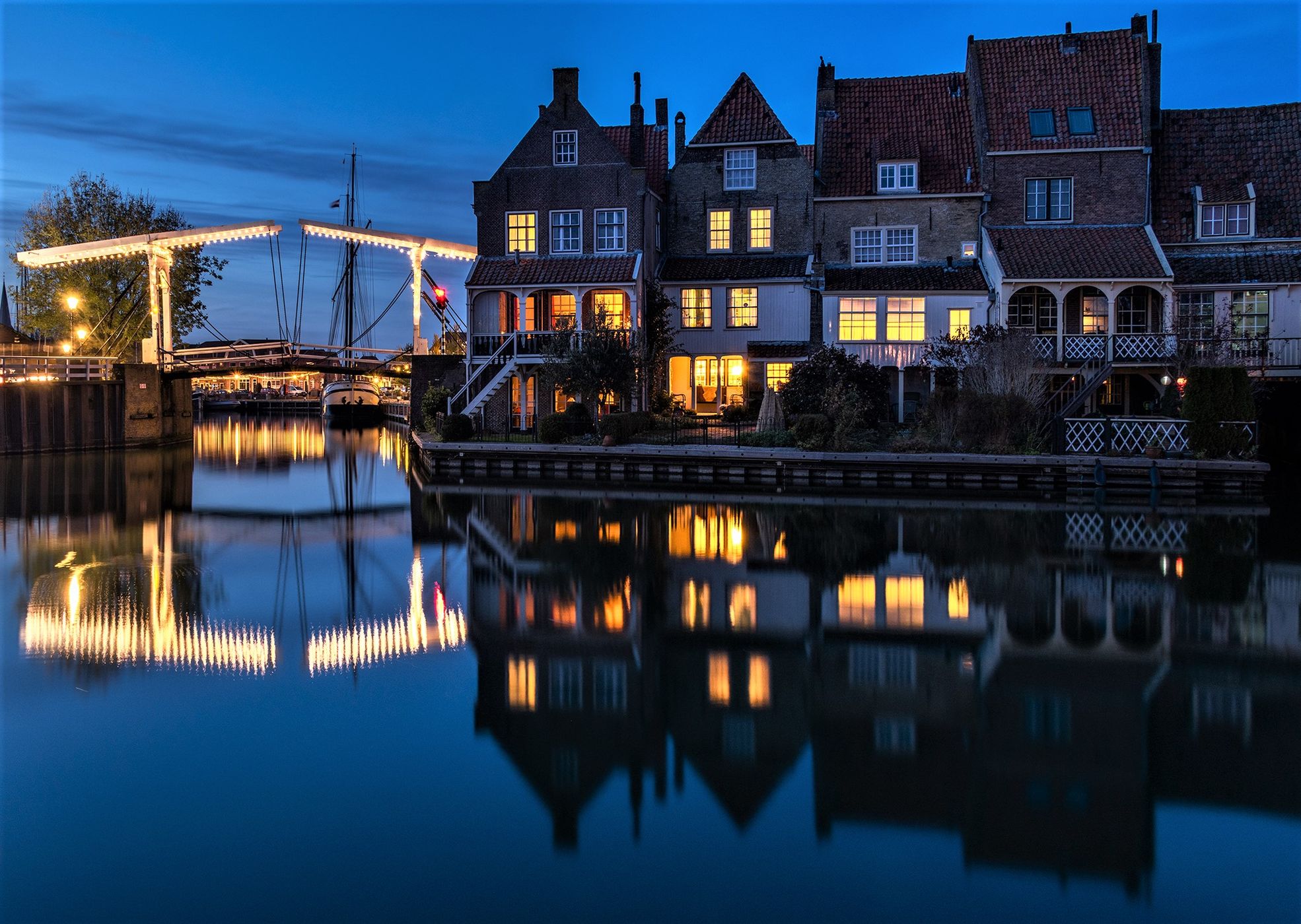 Blue hour on Enkhuize, Netherlands