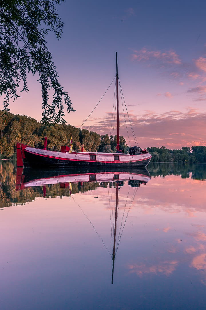 boat at Linkenheim, Germany