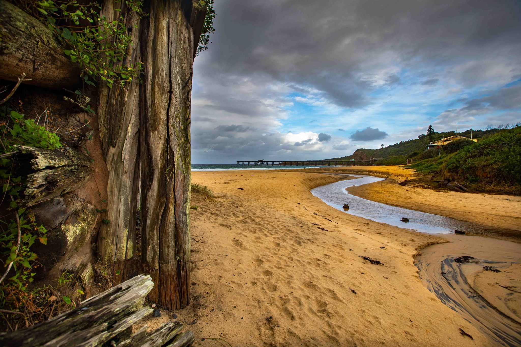 Catherine Hill Bay old bridge remains New South Wales, Australia