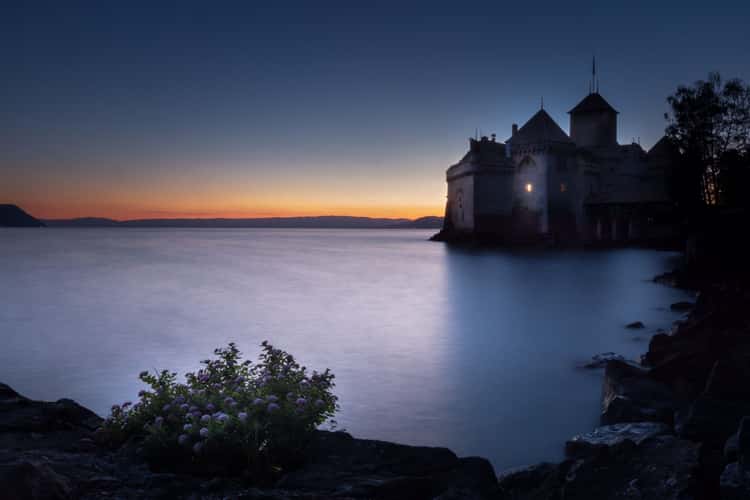 Chillon Castle at Lake Geneva